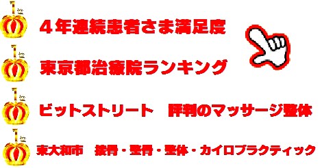 すず整骨院は東大和市整骨院口コミランキング1位